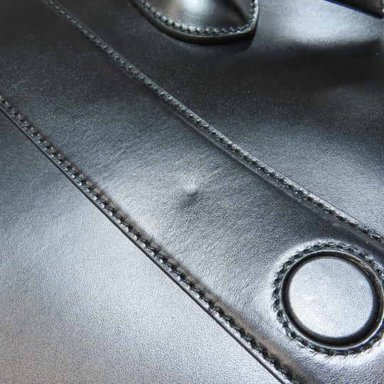 GUCCI Tote Bag 323652 leather black logo Women Used Authentic