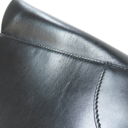 GUCCI Tote Bag 323652 leather black logo Women Used Authentic