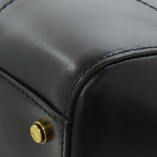 GUCCI Tote Bag 323652 leather black logo Women Used Authentic