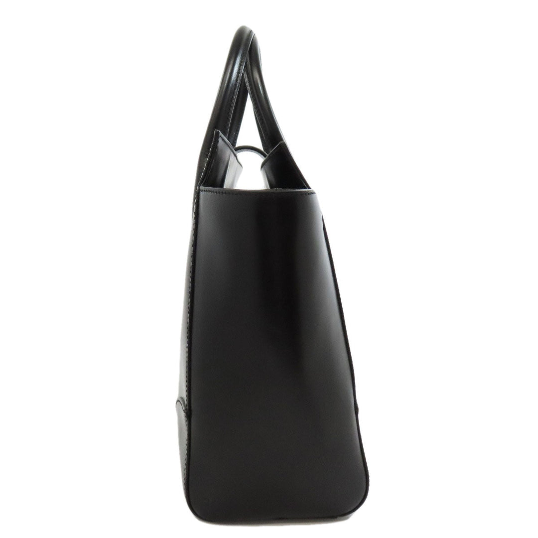 GUCCI Tote Bag 323652 leather black logo Women Used Authentic