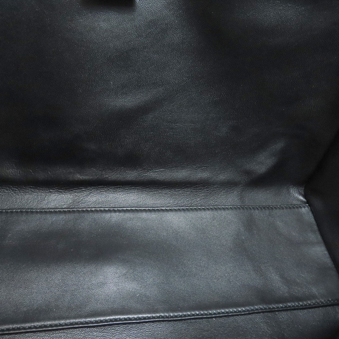 GUCCI Tote Bag 323652 leather black logo Women Used Authentic