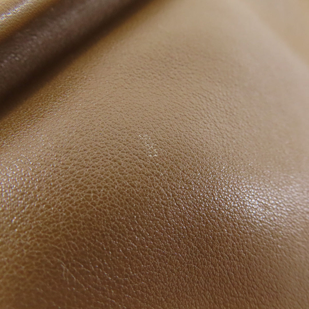 HERMES Shoulder Bag Calfskin Brown Varda 35 Silver Metal Women Used Authentic