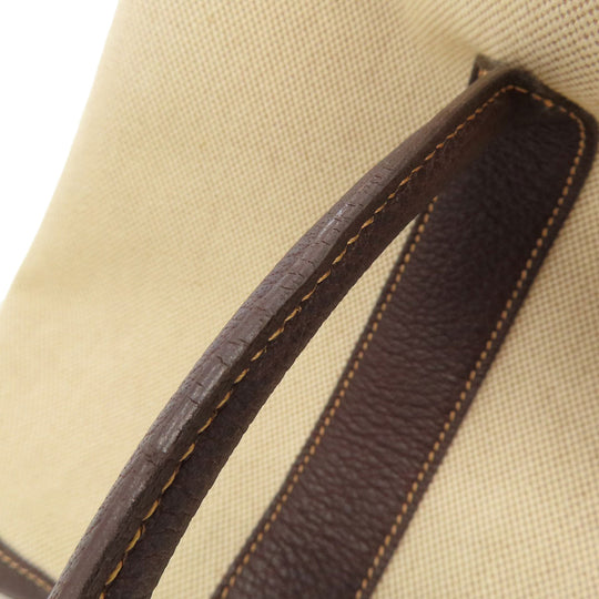 HERMES Tote Bag Tower ash beige Garden Party PM SilverMetal