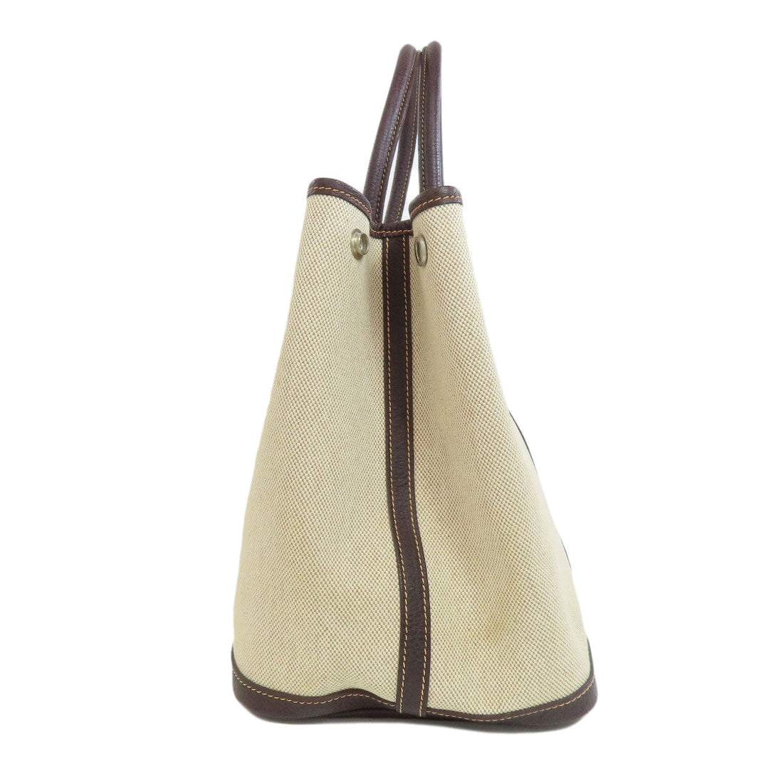 HERMES Tote Bag Tower ash beige Garden Party PM SilverMetal