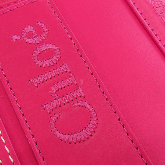 Chloe Handbag leather pink Woody Mini 2WAY Women Used Authentic