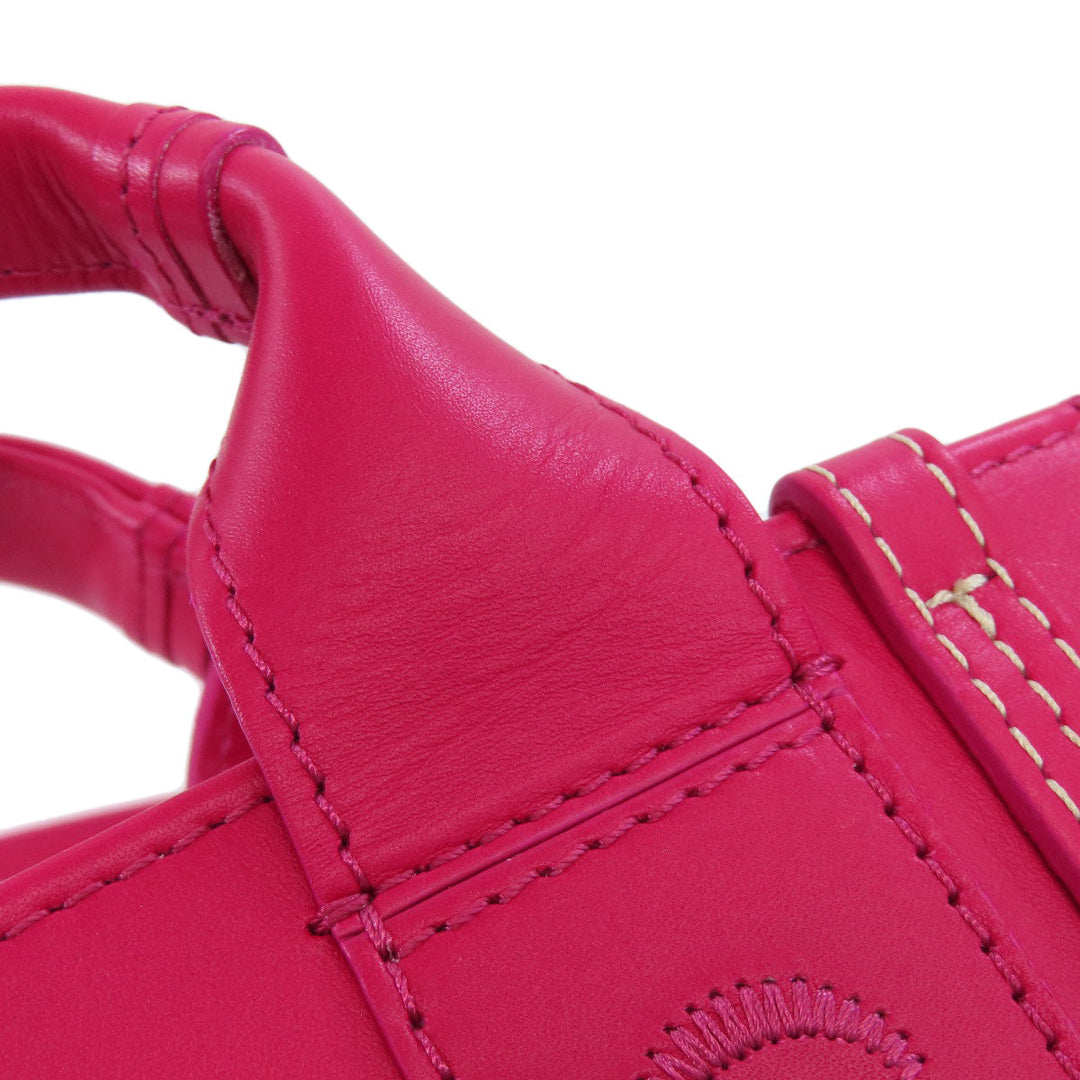 Chloe Handbag leather pink Woody Mini 2WAY Women Used Authentic