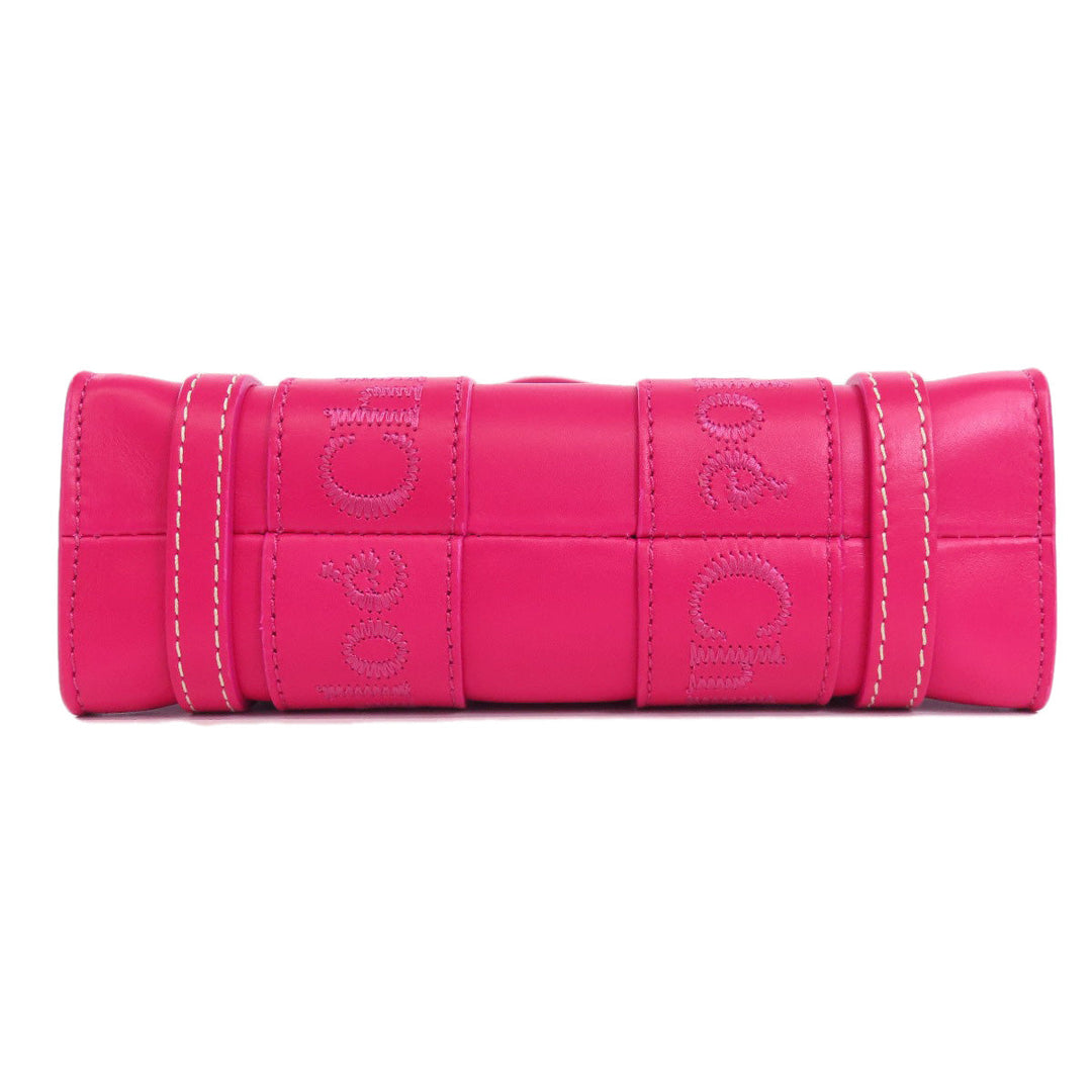 Chloe Handbag leather pink Woody Mini 2WAY Women Used Authentic