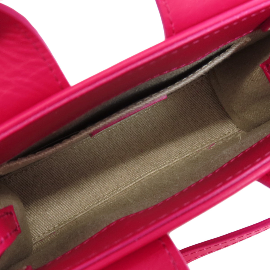Chloe Handbag leather pink Woody Mini 2WAY Women Used Authentic