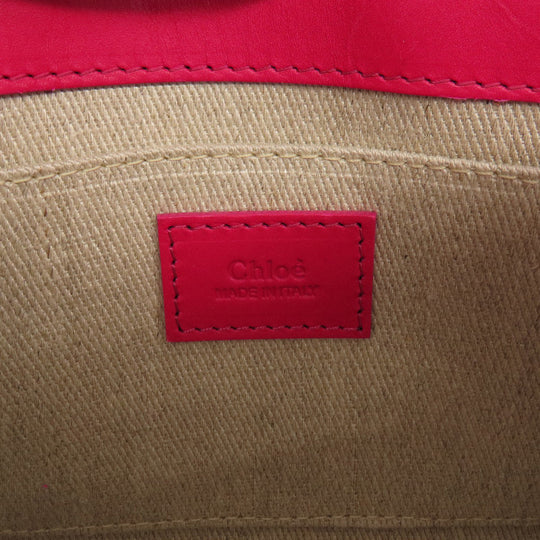 Chloe Handbag leather pink Woody Mini 2WAY Women Used Authentic
