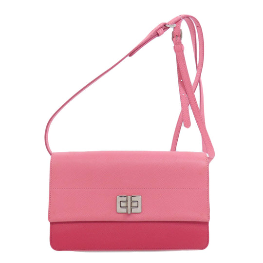 PRADA Shoulder Bag BT1020 Safiano pink logo