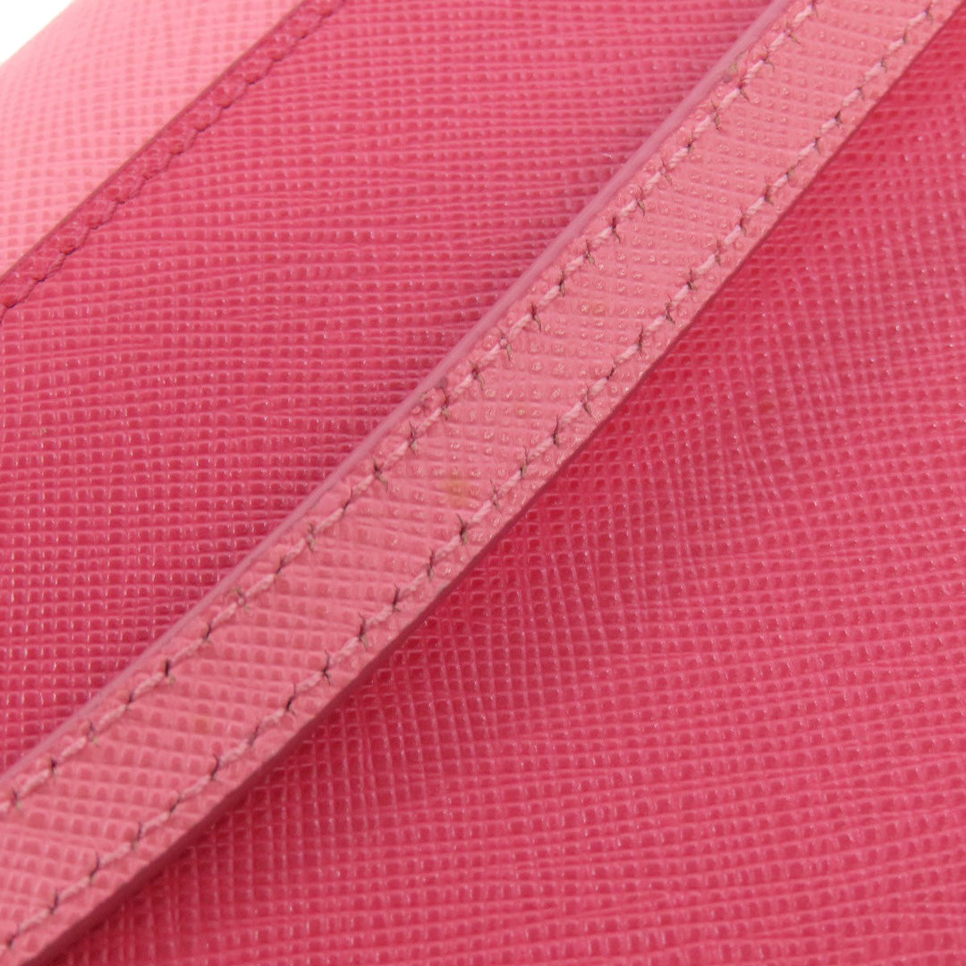 PRADA Shoulder Bag BT1020 Safiano pink logo