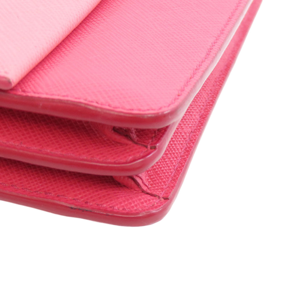 PRADA Shoulder Bag BT1020 Safiano pink logo