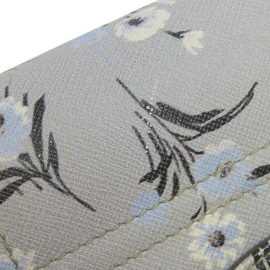 PRADA Shoulder Bag PVC gray Flower motif Women Used Authentic