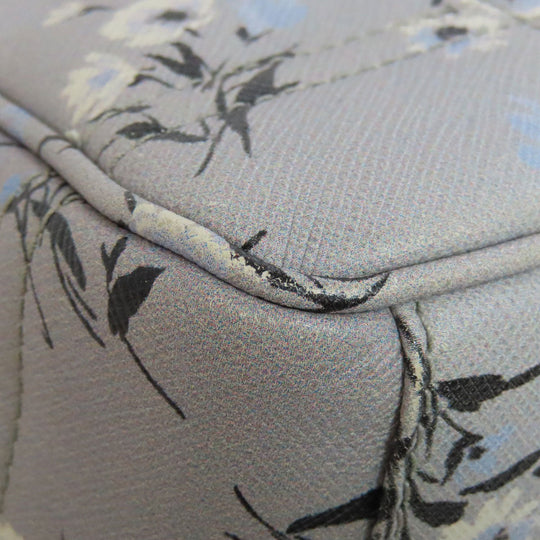PRADA Shoulder Bag PVC gray Flower motif Women Used Authentic
