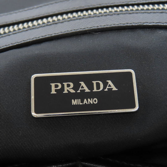 PRADA Tote Bag Nylon black logoMetal Women Used Authentic