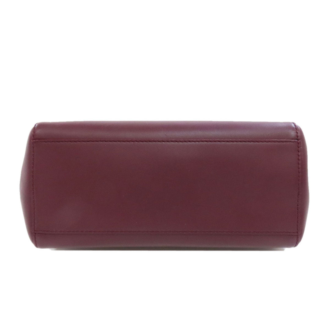 CARTIER Handbag leather Red 2WAY Women Used Authentic