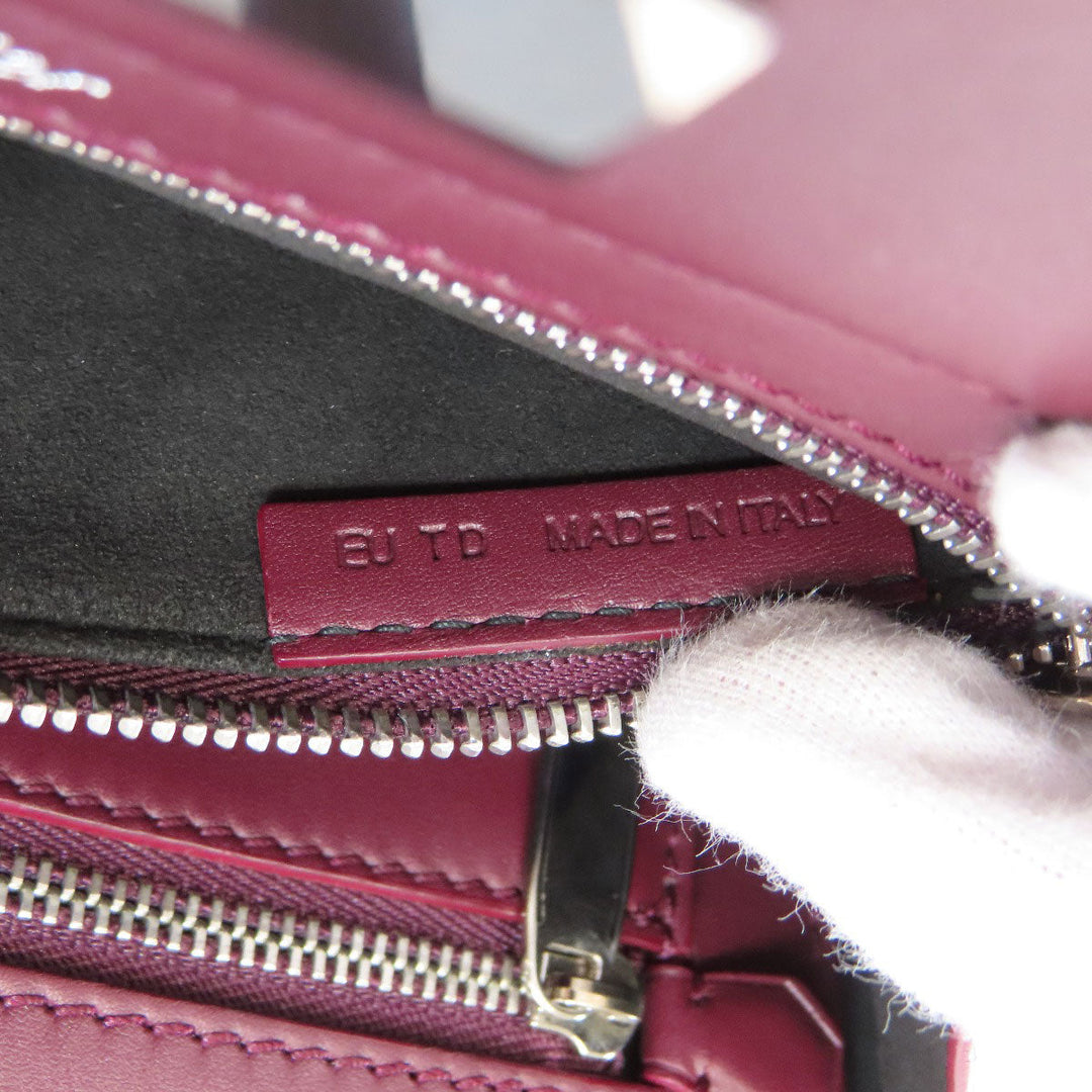 CARTIER Handbag leather Red 2WAY Women Used Authentic