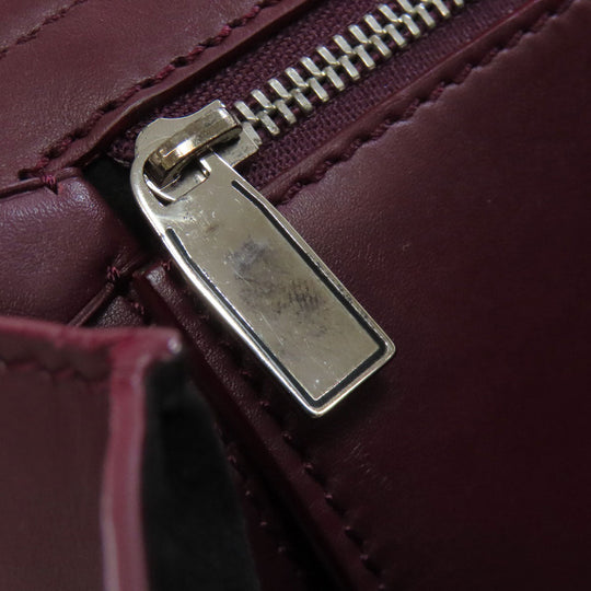 CARTIER Handbag leather Red 2WAY Women Used Authentic