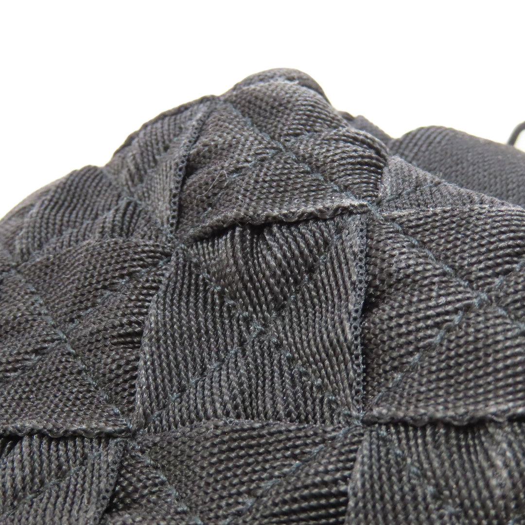 BOTTEGAVENETA Shoulder Bag canvas black INTRECCIATO Women Used Authentic