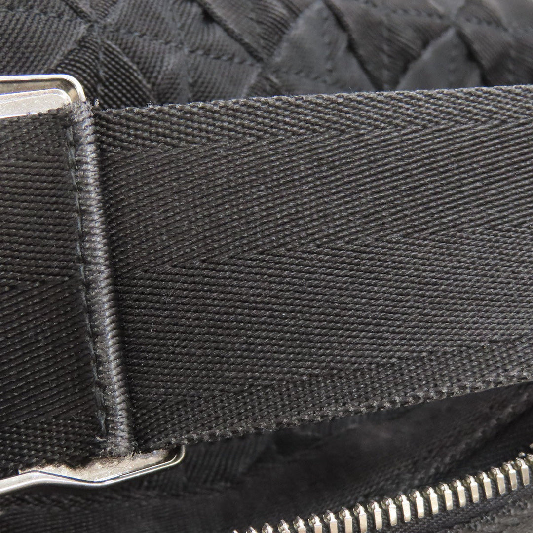 BOTTEGAVENETA Shoulder Bag canvas black INTRECCIATO Women Used Authentic