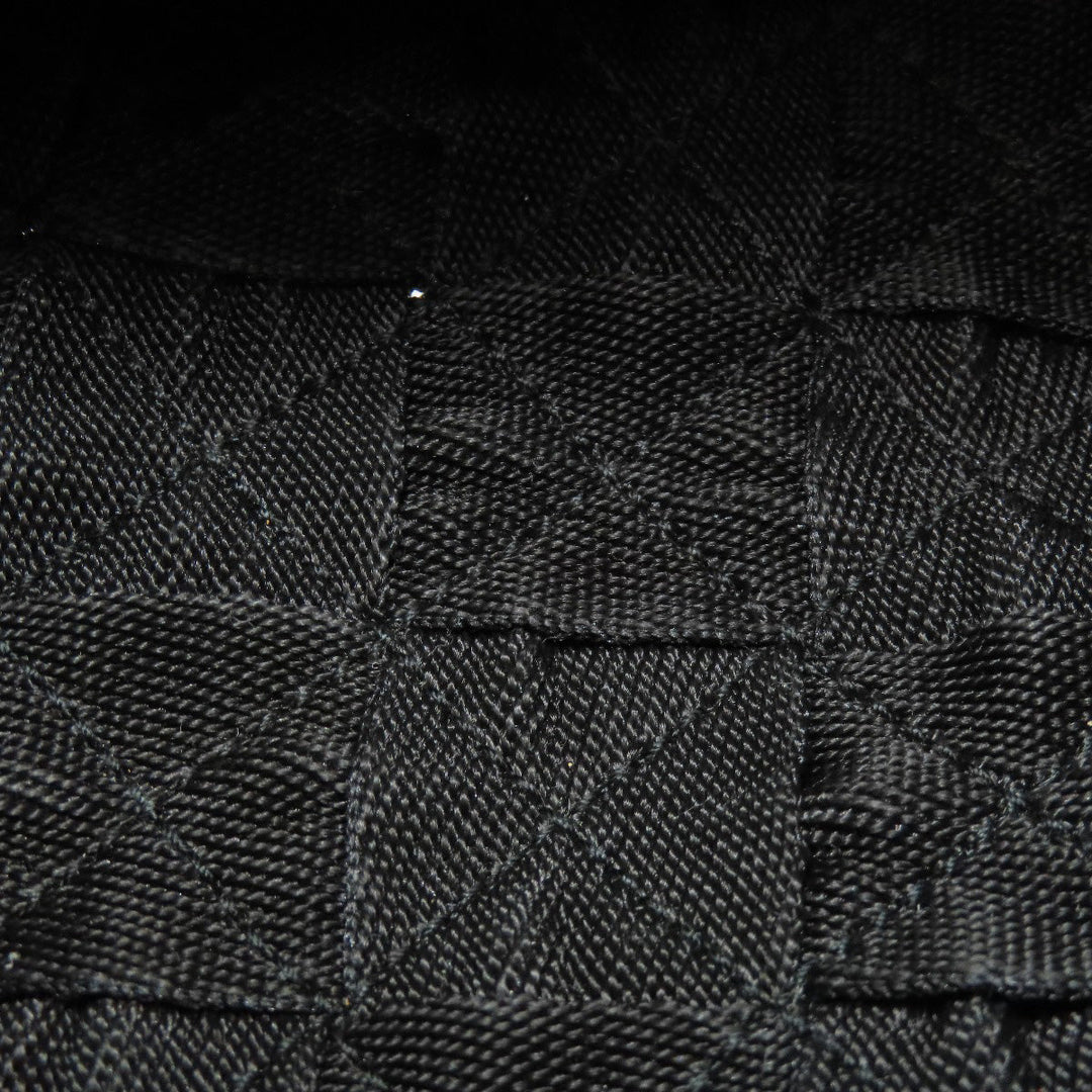 BOTTEGAVENETA Shoulder Bag canvas black INTRECCIATO Women Used Authentic