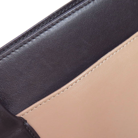 BVLGARI Tote Bag leather beige 2WAY Women Used Authentic