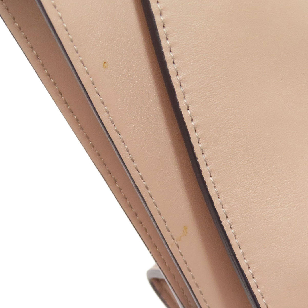 BVLGARI Tote Bag leather beige 2WAY Women Used Authentic