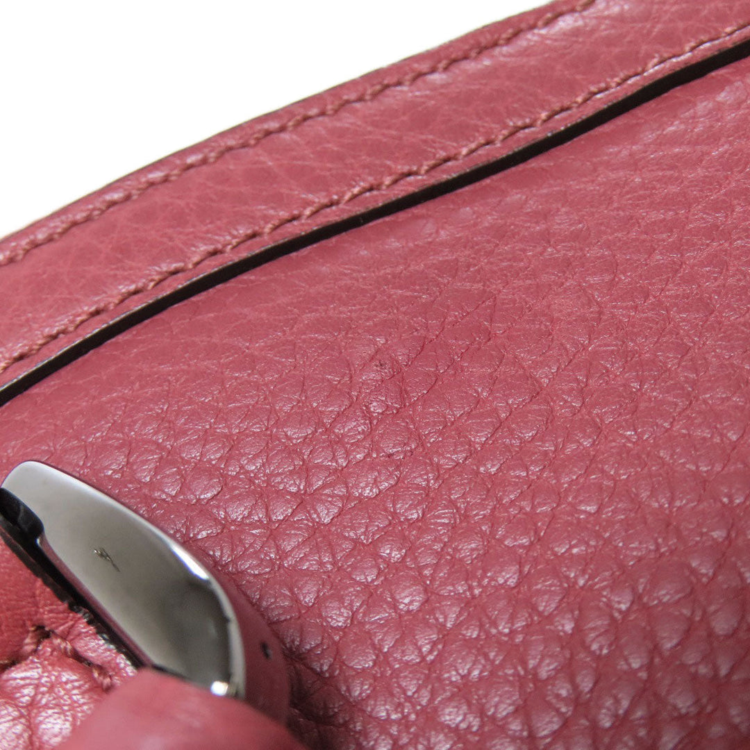 GUCCI Tote Bag 341508 leather pink Outlet 2WAY Women Used Authentic