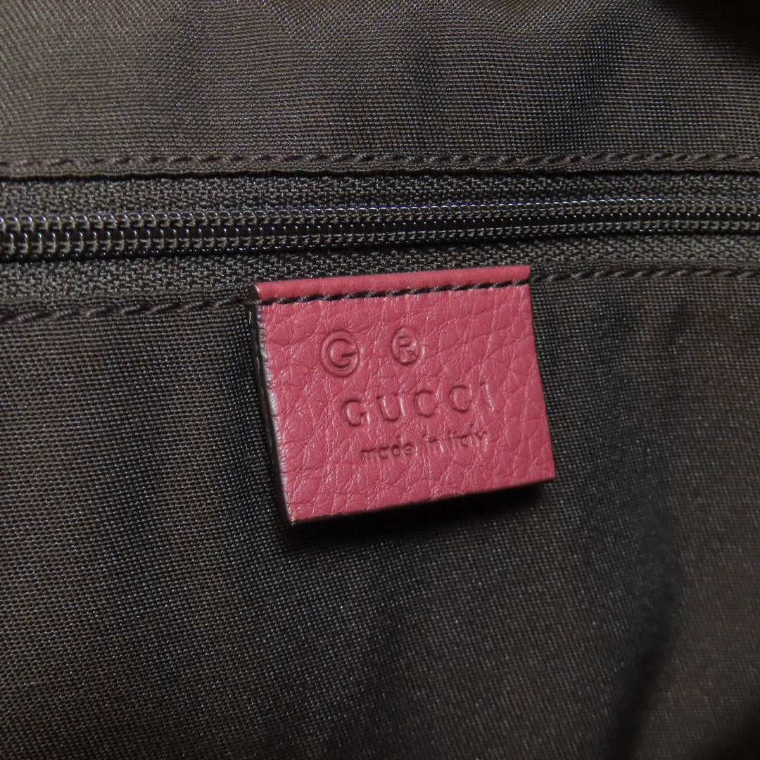 GUCCI Tote Bag 341508 leather pink Outlet 2WAY Women Used Authentic