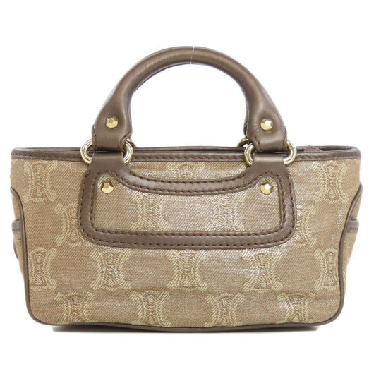 CELINE Handbag canvas Brown Mini boogie bag Women Used Authentic