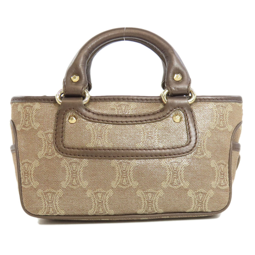 CELINE Handbag canvas Brown Mini boogie bag Women Used Authentic