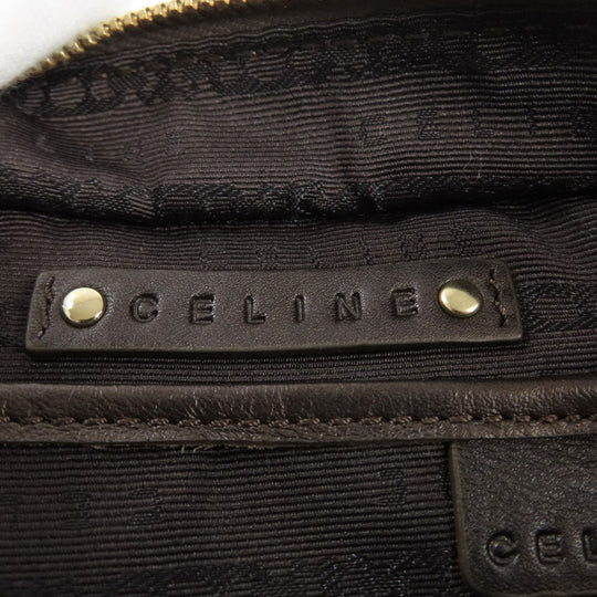 CELINE Handbag canvas Brown Mini boogie bag Women Used Authentic