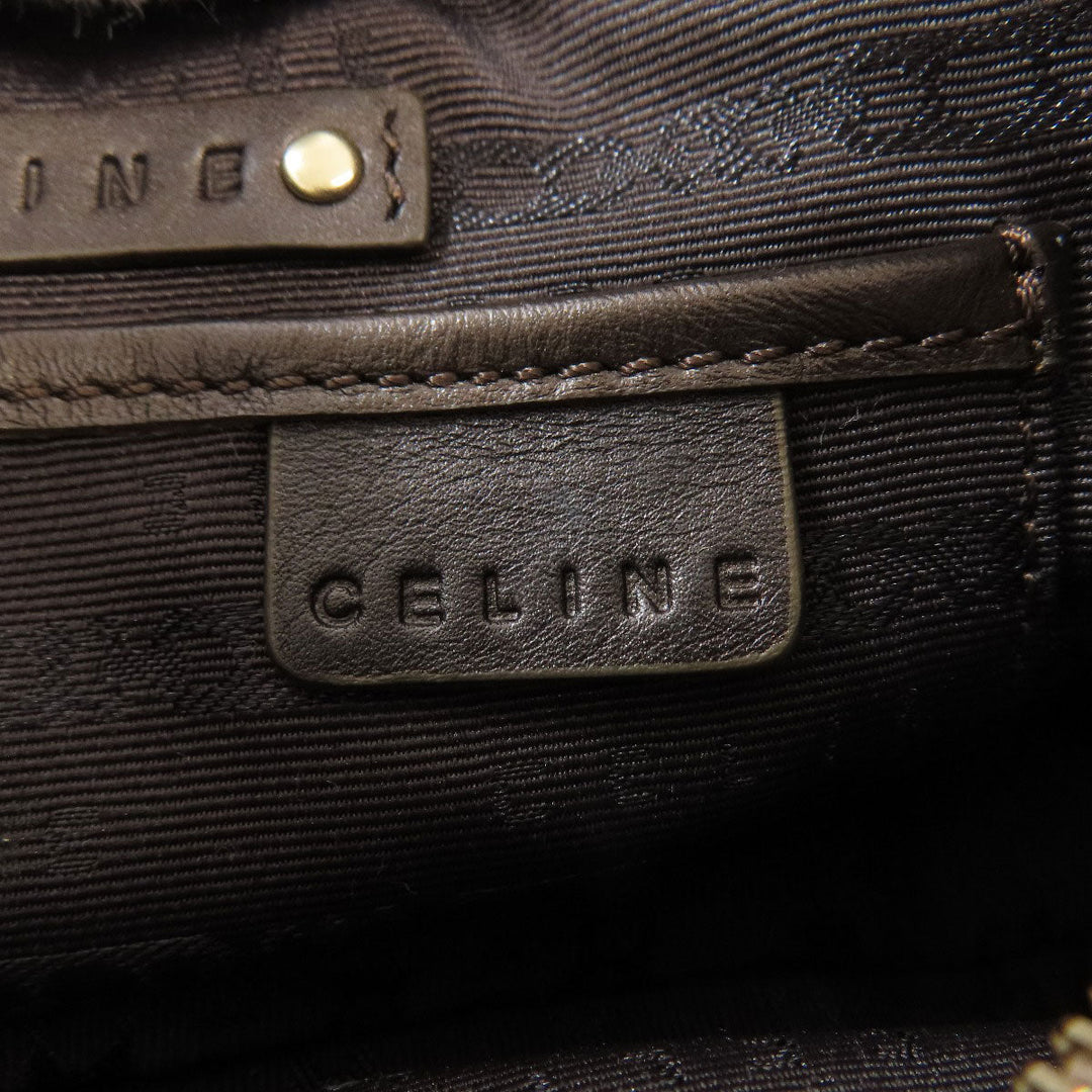 CELINE Handbag canvas Brown Mini boogie bag Women Used Authentic