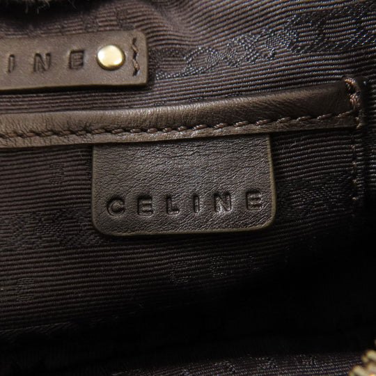 CELINE Handbag canvas Brown Mini boogie bag Women Used Authentic