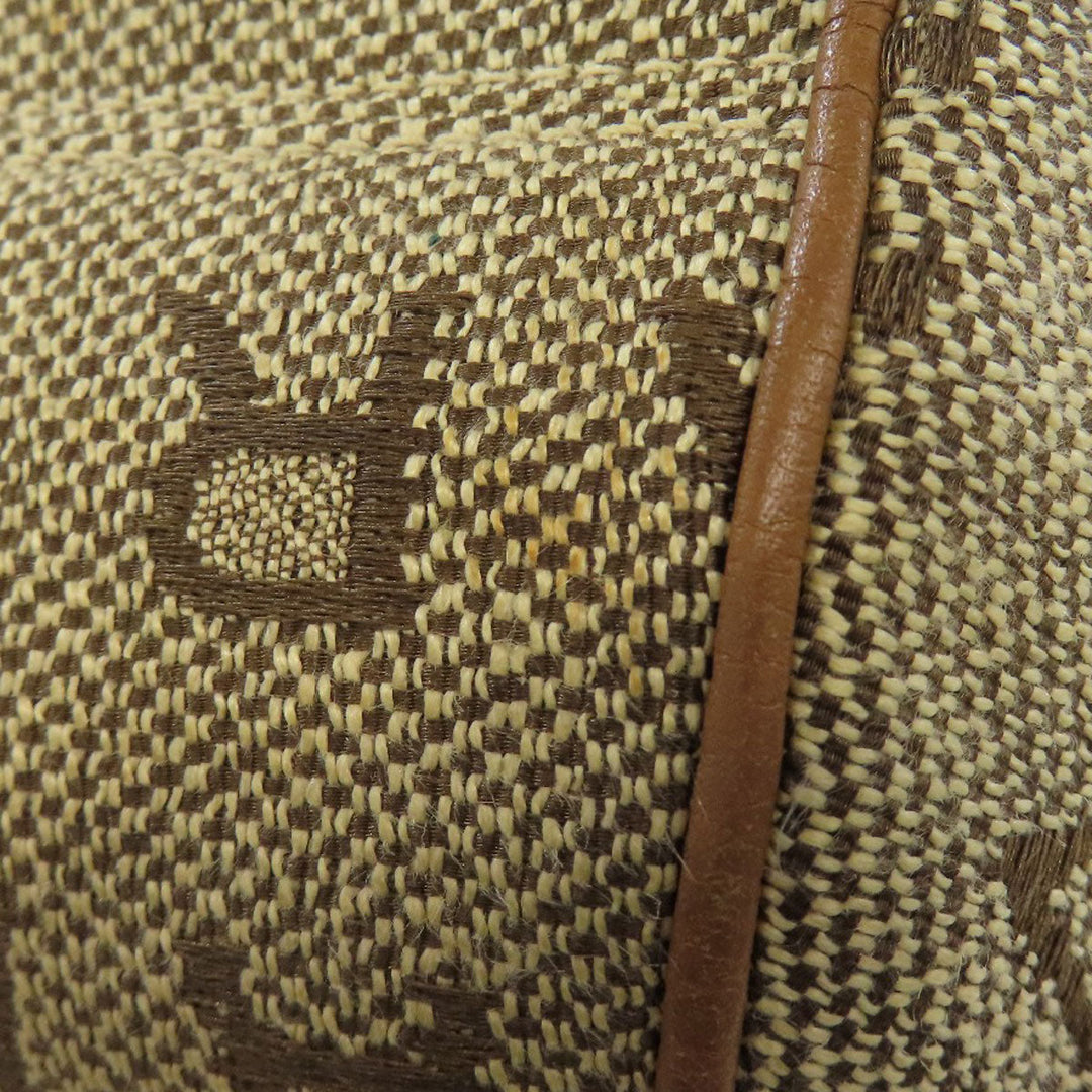BVLGARI Handbag canvas Brown Logo mania Women Used Authentic