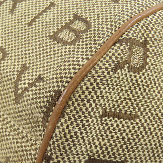 BVLGARI Handbag canvas Brown Logo mania Women Used Authentic