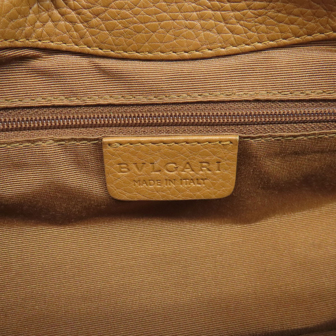 BVLGARI Handbag canvas Brown Logo mania Women Used Authentic