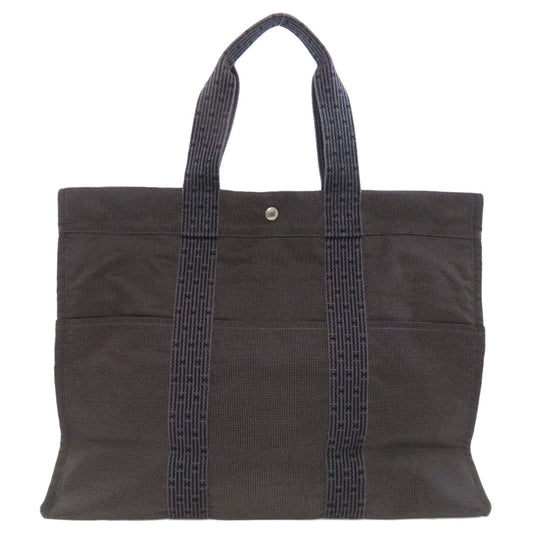 HERMES Tote Bag canvas gray Her Line GM Women Used Authentic
