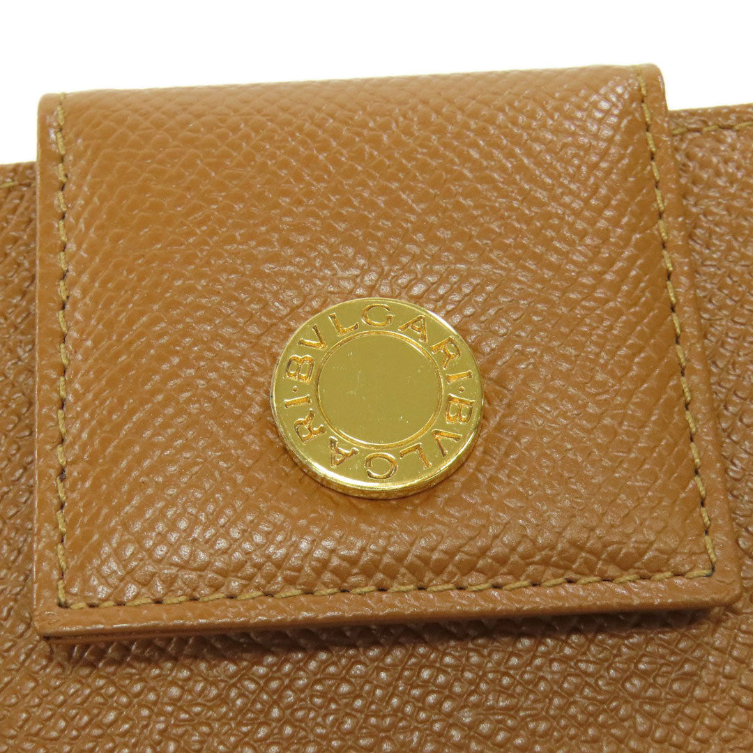 BVLGARI Bifold Wallet leather Brown Bulgari Bulgari