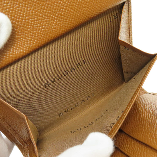 BVLGARI Bifold Wallet leather Brown Bulgari Bulgari