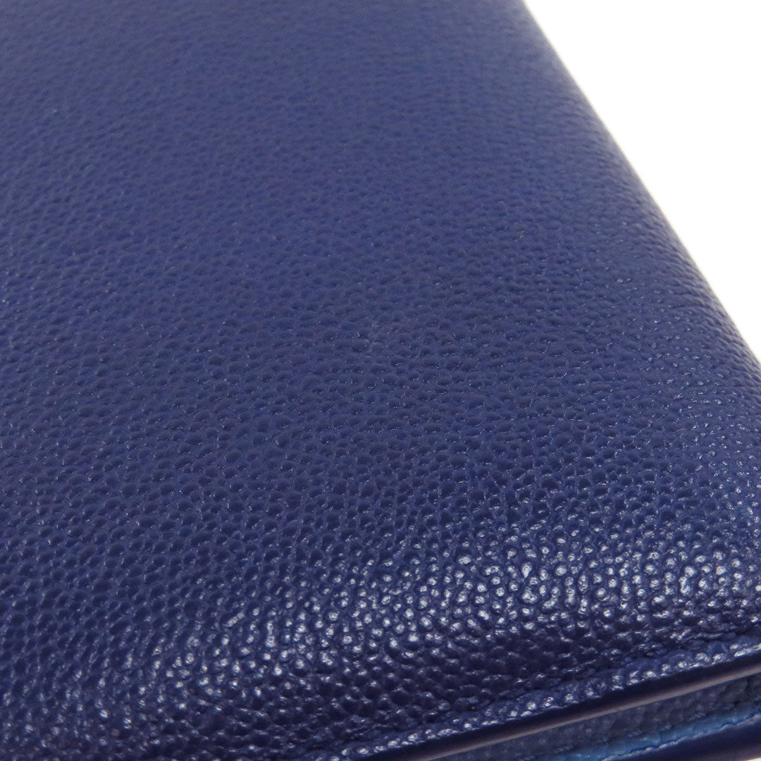 BVLGARI Bifold Wallet leather blue Bulgari Bulgari Women(Unisex) Used Authentic