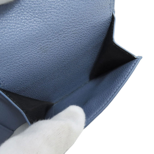 BVLGARI Bifold Wallet leather blue Bulgari Bulgari Women(Unisex) Used Authentic