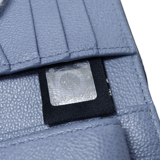 BVLGARI Bifold Wallet leather blue Bulgari Bulgari Women(Unisex) Used Authentic