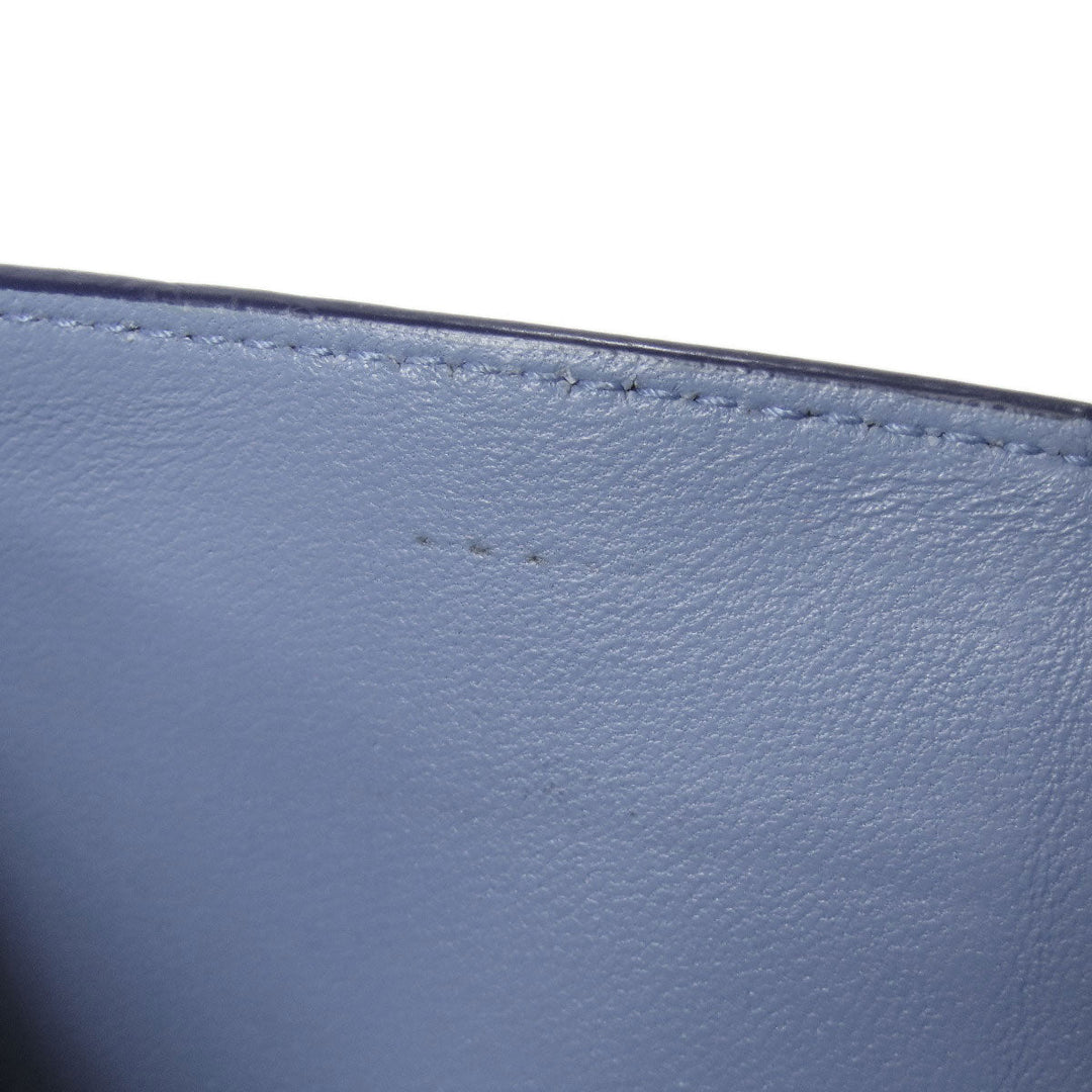 BVLGARI Bifold Wallet leather blue Bulgari Bulgari Women(Unisex) Used Authentic