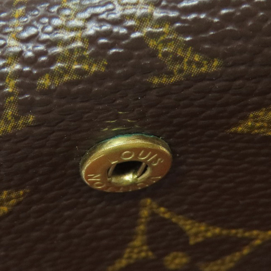 LOUIS VUITTON Bifold Wallet M61730 Monogram canvas Brown Portonet Bie Tresol Women Used Authentic