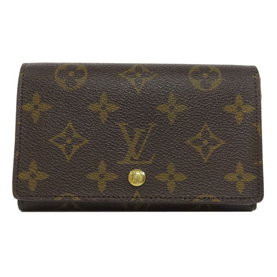 LOUIS VUITTON Bifold Wallet M61730 Monogram canvas Brown Portonet Bie Tresol Women Used Authentic