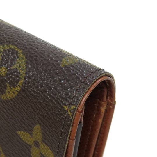 LOUIS VUITTON Bifold Wallet M61730 Monogram canvas Brown Portonet Bie Tresol Women Used Authentic