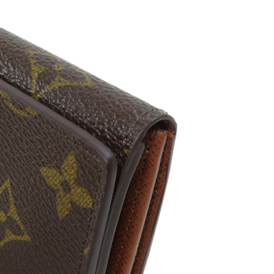LOUIS VUITTON Bifold Wallet M61730 Monogram canvas Brown Portonet Bie Tresol Women Used Authentic