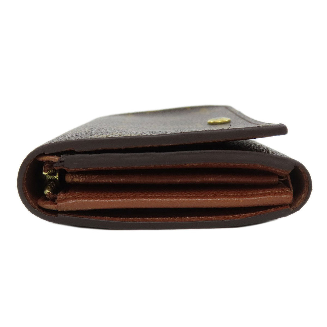 LOUIS VUITTON Bifold Wallet M61730 Monogram canvas Brown Portonet Bie Tresol Women Used Authentic