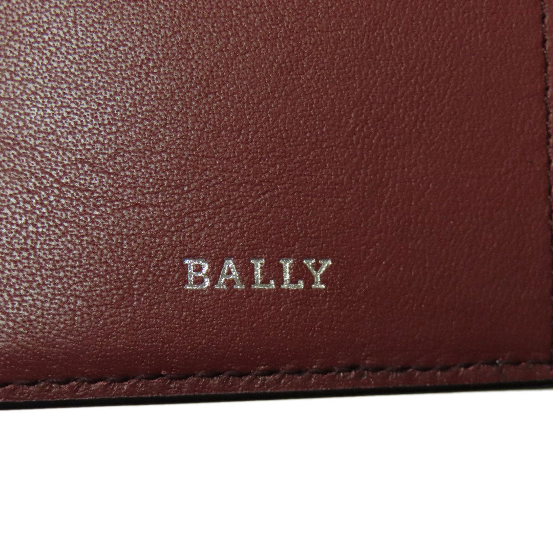 BALLY Long Wallet Purse leather black Barry Stripe mens Used Authentic